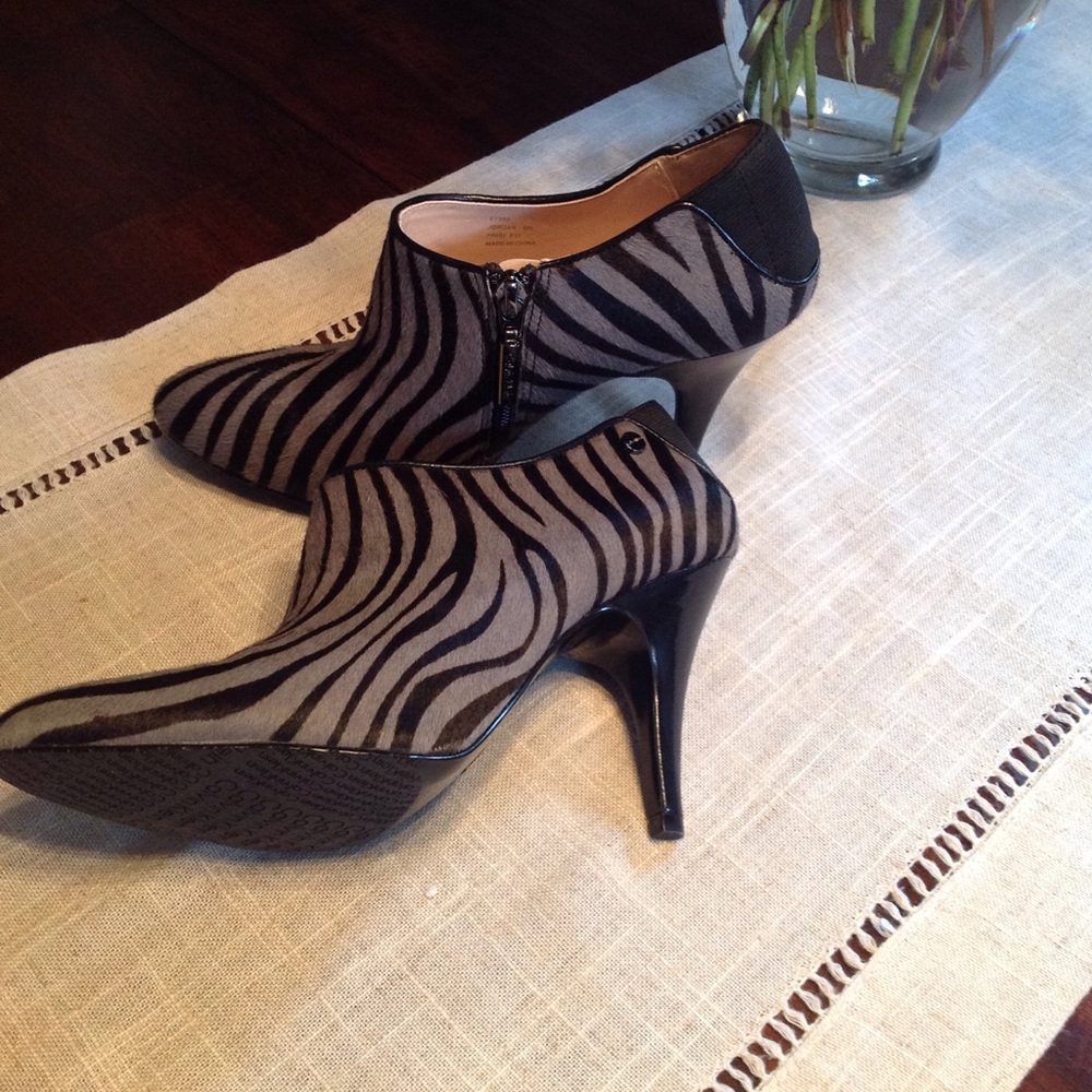 Calvin Klein Zebra Booties - WORN ONCE